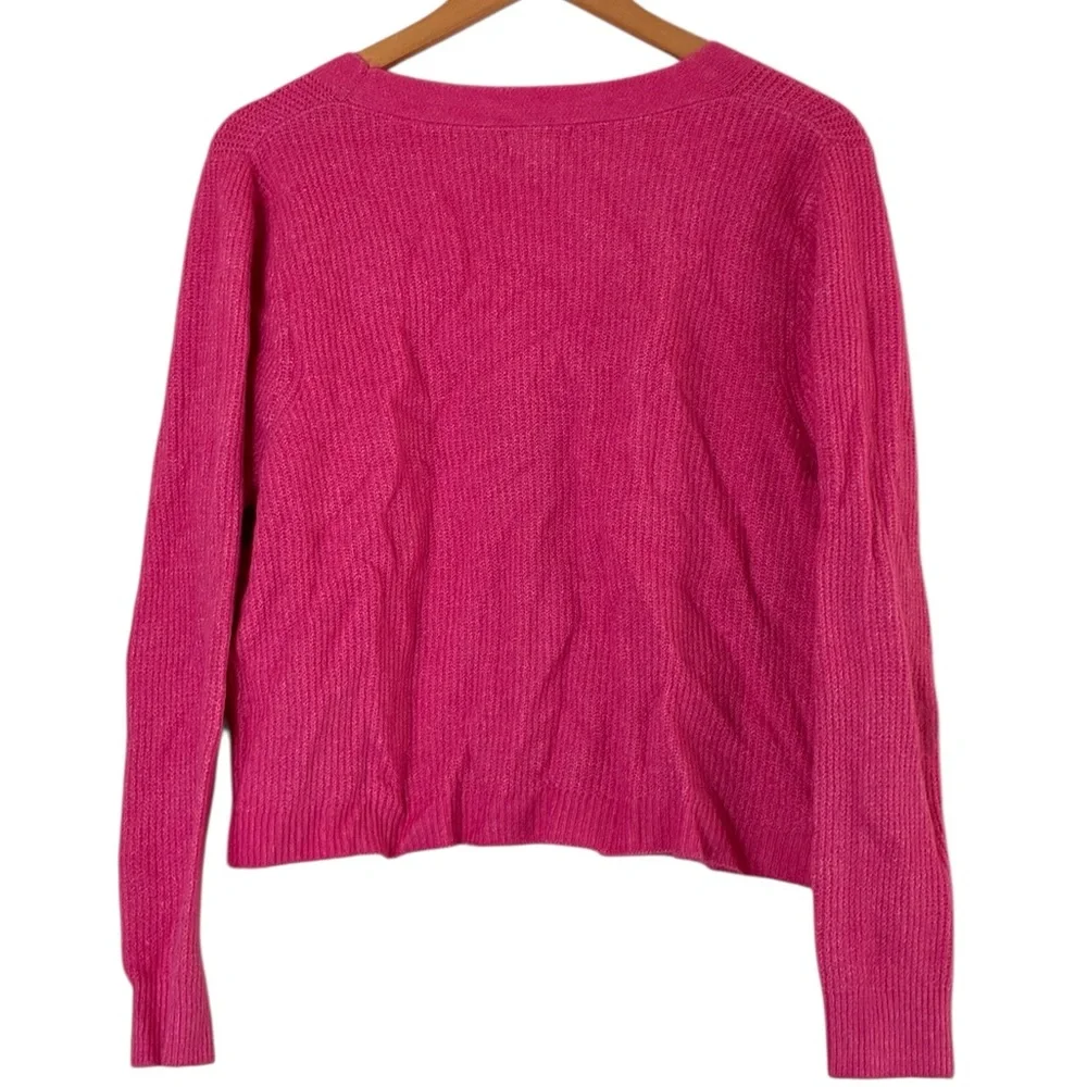 Vigoss | Like new bright pink knit boxy sleeve knit cardigan sweater - Picture 8 of 12